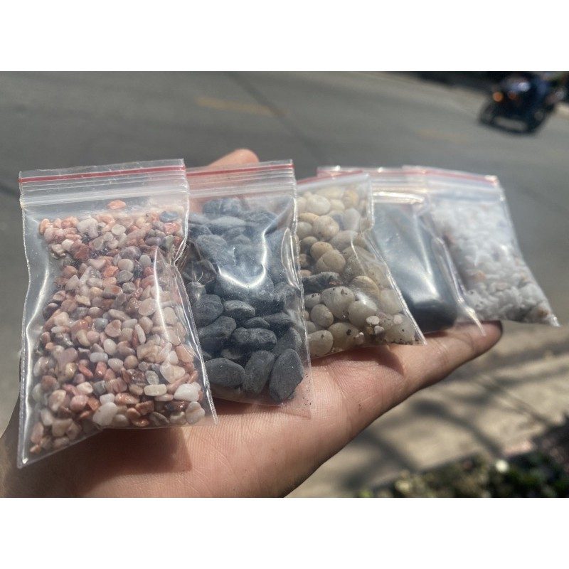 COMBO 1 KG SỎI RẢI CHẬU ĐỦ MÀU - SỎI TRANG TRÍ