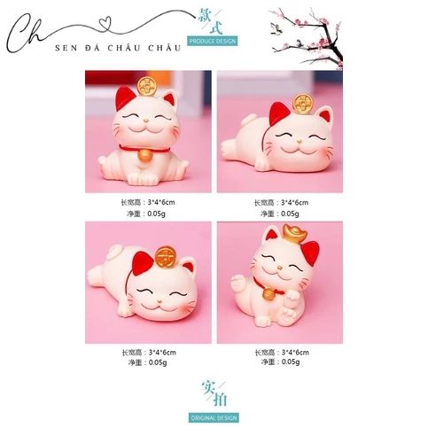 Mèo Thần Tài Ôm Vàng Siêu Cute