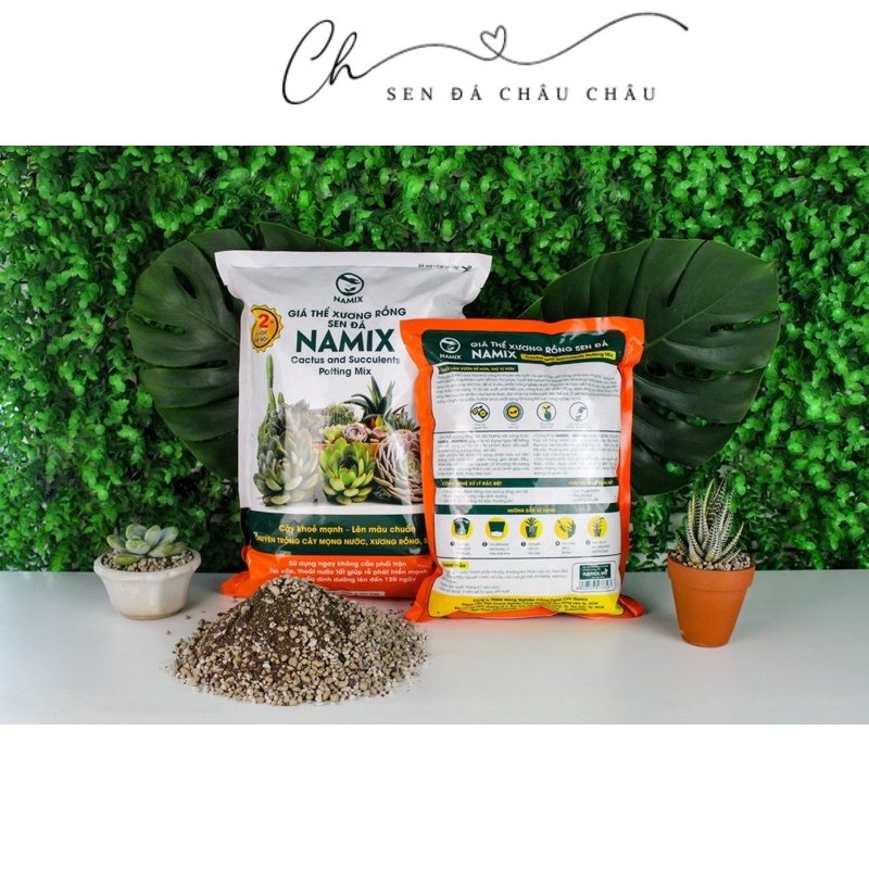 Đất Trồng Sen Đá - Xương Rồng Namix (2~3kg) - Có bao lớn 10L